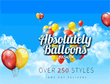 Tablet Screenshot of absolutelyballoonsoftulsa.com